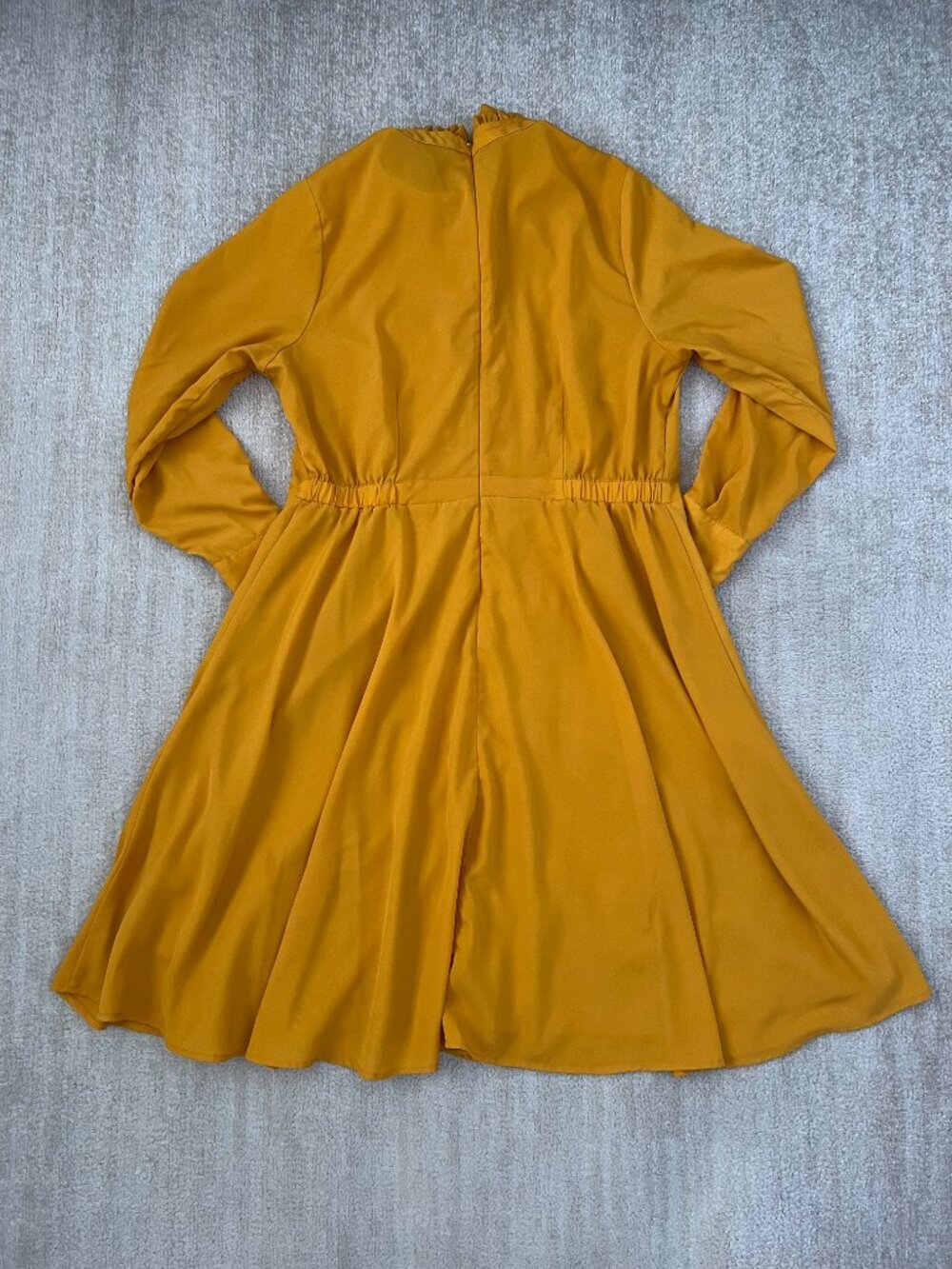 Eloquii Studio Yellow Ruffle Tie-Neck Dress Plus Size 14 - Picture 4 of 13